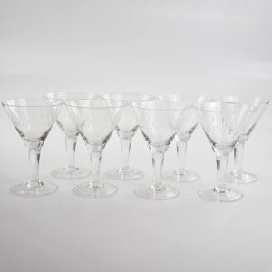 Conjunto De Taças Em Cristal Lapidado